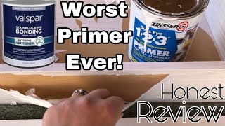 Zinsser Bulls Eye 123Primer- The WORST PRIMER Honest Review | VS. Valspar Stain Blocking Primer Test