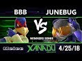 S@X 247 SSBM - bbb (Falco) Vs. Junebug (Sheik) - Smash Melee Winners Semis