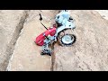 DIY mini swaraj 855 tractor crossing mud |science project@koshish all time