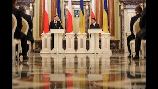 Konferencja prasowa Prezydentów Polski Andrzeja Dudy i Ukrainy Wołodymyra Zełenskiego