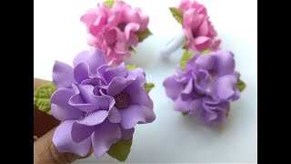 Легко и Красиво 🌸 Цветы из Фоамирана 🌸Резинка