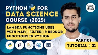 Python Lambda, Map, Filter, & Reduce Functions | Programming in Python | Data Science Tutorial # 31