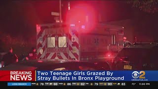 2 teenage girls grazed by stray bullets on Bronx playground