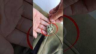 🥷🏼 [Hoodie Strings] 🪢How to tie a heart knot. Easy to learn 💖 #shorts #diy #knot #rope #hoodie