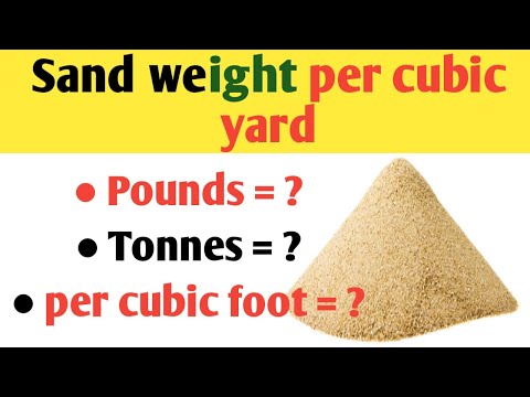 What does 1 cubic inch of sand weigh?