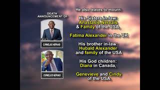 Cornelius Nervais ~ Long Obituary