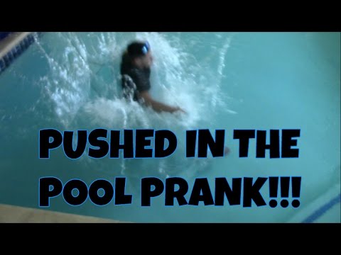 Pushed In The Pool Prank Youtube