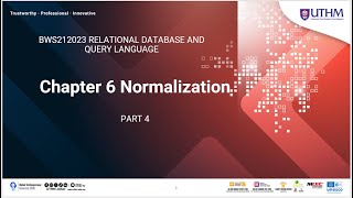 Chapter 6 Normalization Part 4