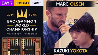 Backgammon World Championship 2024 - DAY 7, Stream 1 P1 - High Roller Semis \u0026 Main Undefeated Semis