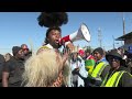 Residents march through Daveyton as part of the Greater Benoni Rolling Mass Action