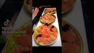 #Salmon fish and salmon #sashimi #ត្រីសាម៉ុនស្រស់