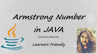 Armstrong Number JAVA program in TAMIL