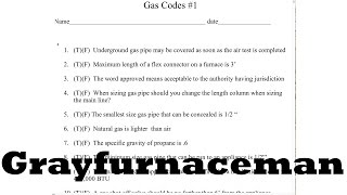 Gas codes test 1