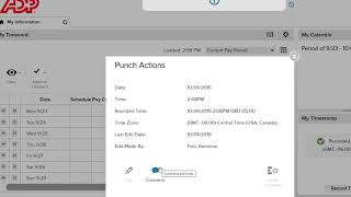 How to record time card in ADP