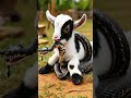 snake 🐍 attack on baby goat 🐐 goat babygoats snake animals forest greenfarm weakanimals help