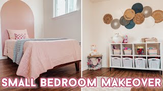 DIY Girls Small Bedroom Makeover with Affordable Decorating Ideas for any Budget