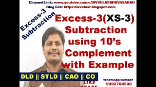 Excess-3 Subtraction using 10's Complement || XS-3 Subtraction using 10's Complement || DLD || STLD