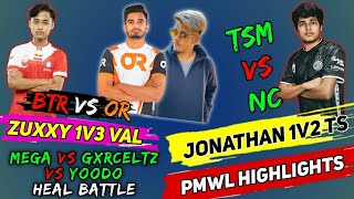 Jonathan 1v2 TS! | Zuxxy 1v3 Valdus| OR vs BTR | Can Neyoo clutch NoChance?| PMWL HIGHLIGHTS W1 D2