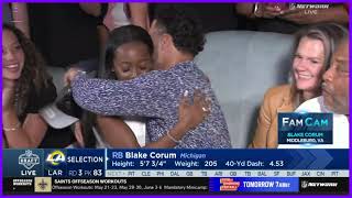 The #Rams drafted RB Blake Corum in the third round of the 2024 NFL Draft