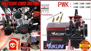 FLATSLIDE CARBURETOR INSTALL||MIKUNI PWK 28MM||SUZUKI GD110||CLASSIC BUILD