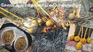 Salem special Aadi festival || Aadi 1st coconut festival || ஆடி 1 தேங்காய் சுடும் பண்டிகை