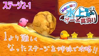 2-1 反転姉妹が仲良く(？)砂漠を攻略!!【星のカービィ Wii デラックス】