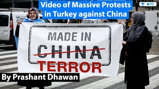 Video of Massive Protests in Turkey against China #shorts