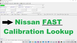 Nissan FAST | Calibration Lookup