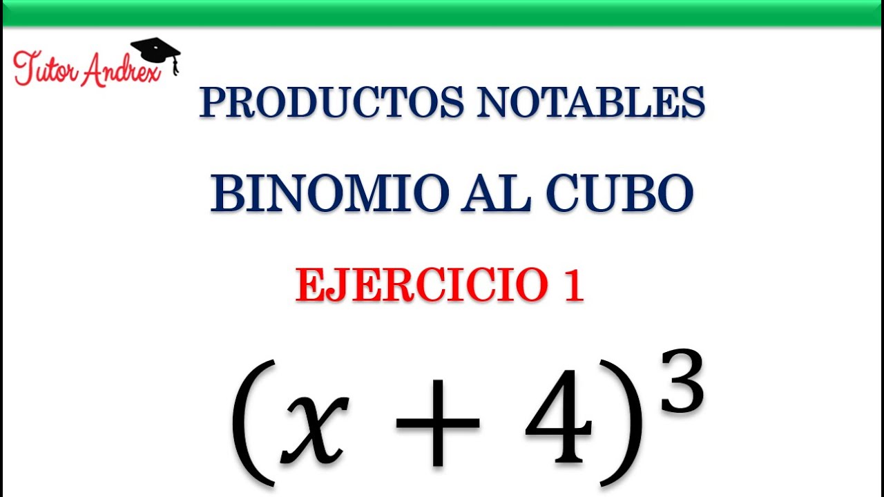 Productos Notables - Binomio Al Cubo - Ejercicio 1 - YouTube