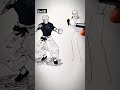 gojo u0026 saitama ☠️ speed drawing stickman 😳 shorts anime drawing saitama gojo