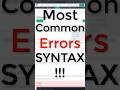 👍🐍👨‍💻 Python Basics: Understanding Syntax ❗⚠️📢 #learnpython #python #coding #tutorial