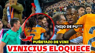 🚨VINICIUS ENLOQUECE tras su EXPULSIÓN - TERRIBLE GOLPE DE VINICIUS AL PORTERO DEL VALENCIA