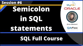 SQL - Part 6 - Semicolon