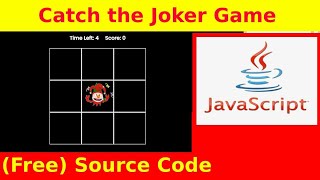 34th Javascript Project - Catch the Joker Game Tutorial for beginners with source code