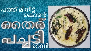 പത്ത് മിനിട്ട് കൊണ്ട് തൈര് പച്ചടി | curd Pachadi | തൈര് പച്ചടി