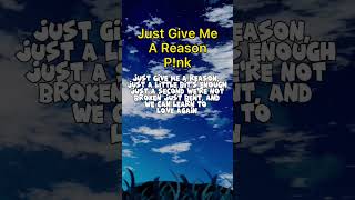 Just Give Me A Reason - Pink (P!nk) #shorts #pink #justgivemeareason #lyrics