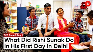 G20 Summit 2023: This Is How Rishi Sunak Spent His First Day In Delhi | PM Modi | G20 delhi