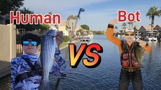 Human vs bot bass fishing tournament.