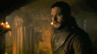 Game of Thrones 8x01 Jon Snow Knows His Birthright of Iron Throne and Son of Rheagar Targerian Scene