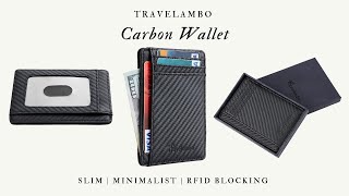 Lambo Slim Carbon Wallet RFID - ארנק למבו קרבון דק לגבר