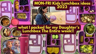 WHAT I PACKED FOR MY DAUGHTER'S LUNCHBOX THE ENTIRE WEEK/MON-FRI KIDS SCHOOL LUNCH BOX IDEAS RECIPES