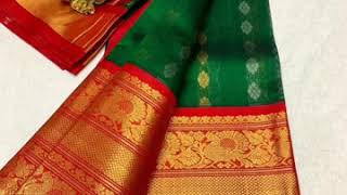 PURE PREMIUM KUPPADAM SILK SAREES WITH TRADITIONAL  KANCHI BORDER*