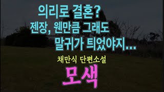 [오디오북] 생각에 잠겼던 어떤 날 찾아온 사내, 젠장! 웬만큼 그래도 말귀가 틔었어야 비양도 할 맛이 나지! 채만식 단편소설 - 모색