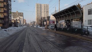 【4K】Walk Around Japan Hokkaido Sapporo Chuo-ku Winter 2021 北海道 札幌市 中央区 冬の散策【Binaural Sound】