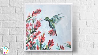 Hummingbird Painting / Acrylic Painting / Step by Step Tutorial