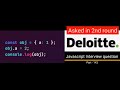 Javascript output based Interview question - Part 143  #javascriptinterview #javascript #reactjs