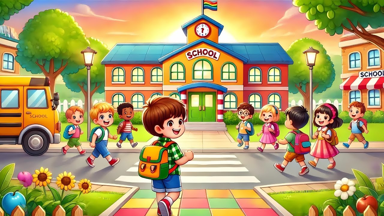 First Day Of School Song For Children Big School Fun Fun Kids Song