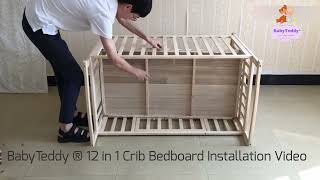 BabyTeddy 12 in 1 Bed Board Installation.