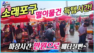 ☆소래포구 파장시간은 어떨까? 만원! 만원! 만원! 떨이~떨이~  배떠지는줄 알았습니다.