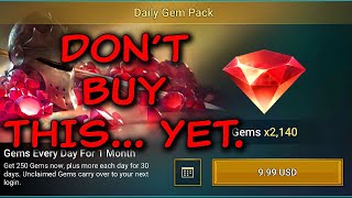 Why I Think You Shouldn't Buy The Daily Gem Pack